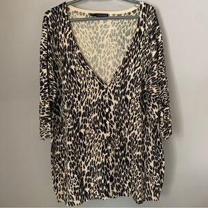 Maurices Size 2 Leopard Print Button Front Cardigan Plus Size